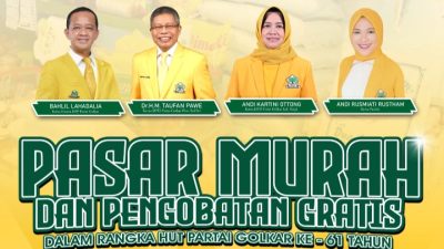 Catat Jadwalnya! Golkar Sinjai Bakal Gelar Pasar Murah, Beras-Gula-Minyak Cuma Rp75 Ribu