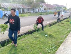 Pemuda Pancasila Sinjai Kompak Kerja Bakti di Mannanti Tellulimpoe