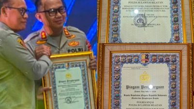 Kerja Gemilang, Kapolres AKBP Jamal Bawa Polres Sinjai Raih Dua Penghargaan dari Kapolri